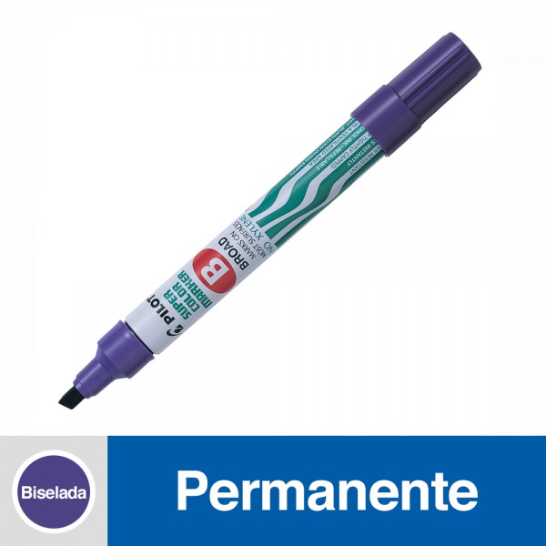 MARCADOR PERMANENTE PUNTA BISELADA SCA-B COLOR MORADO RECARGABLE