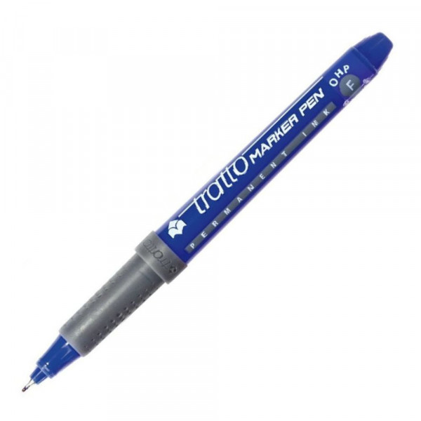 MARCADOR PERMANENTE CD PUNTA FINA OHP AZUL