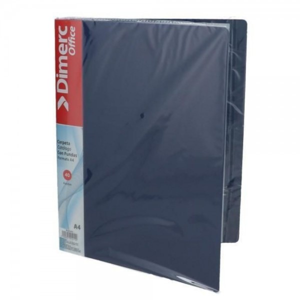CARPETA AZUL CON FUNDAS CARTA/A4 40 UN