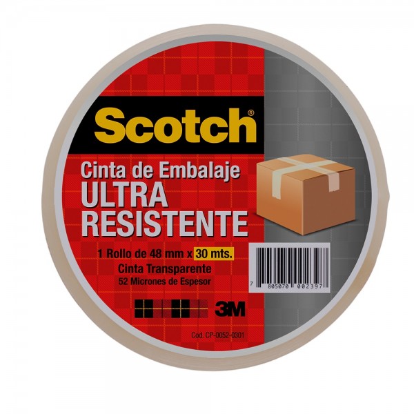 CINTA EMBALAJE TRANSPARENTE ULTRA RESISTENTE 48 MM 30 MT