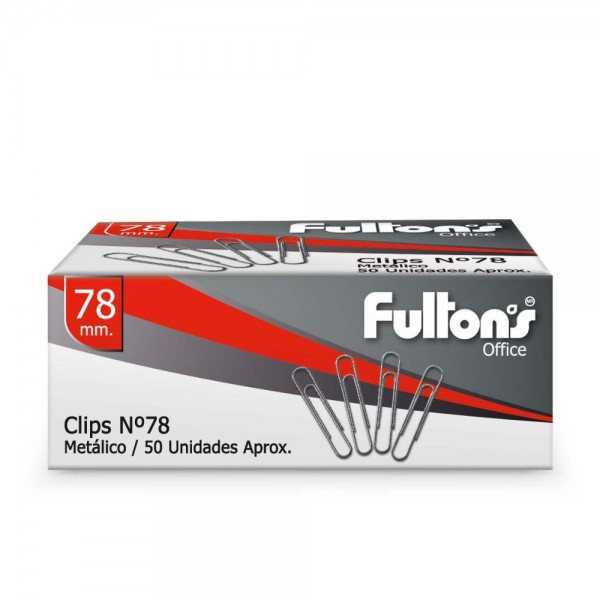 CLIPS METALICO N78 REDONDO 78 MM 50 UN
