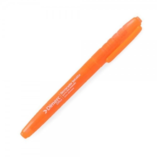 DESTACADOR BOLSILLO NARANJA PUNTA BISELADA FINA