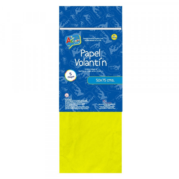 PAPEL SEDA AMARILLO 50 X 75 CM 22 GR