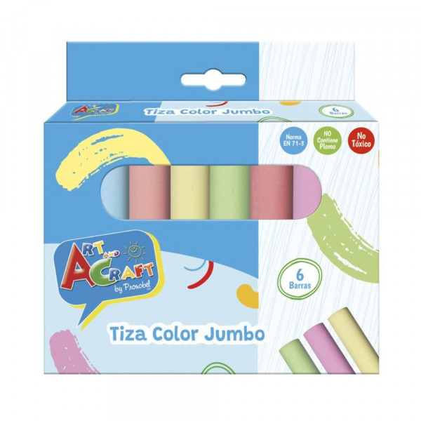 TIZA JUMBO 6 COLORES