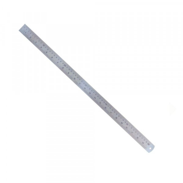 REGLA METALICA FUNDA ROJA 60 CM