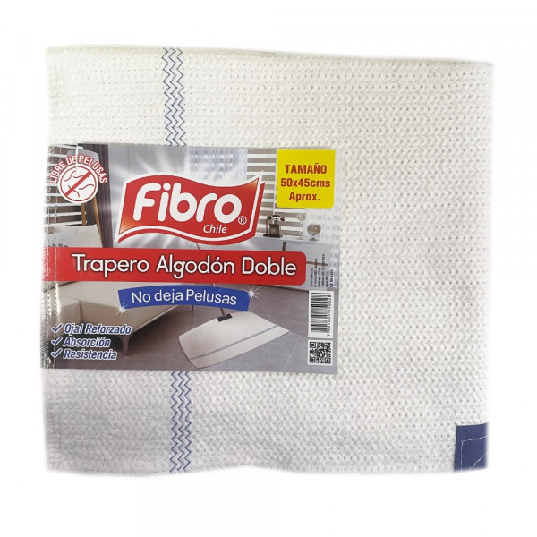 TRAPERO SIMPLE ALGODON BLANCO 45 X 50 CM 1 UN