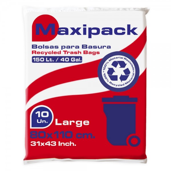 BOLSA BASURA PLANA 80X110 10 UN