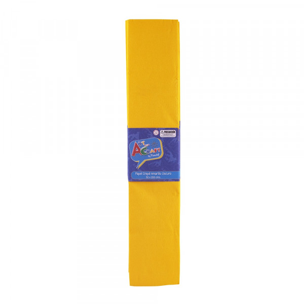 PAPEL CREPE AMARILLO OSCURO 50X200 CM ART & CRAF